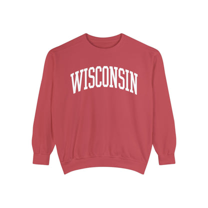 Wisconsin varsity | Comfort Colors crewneck