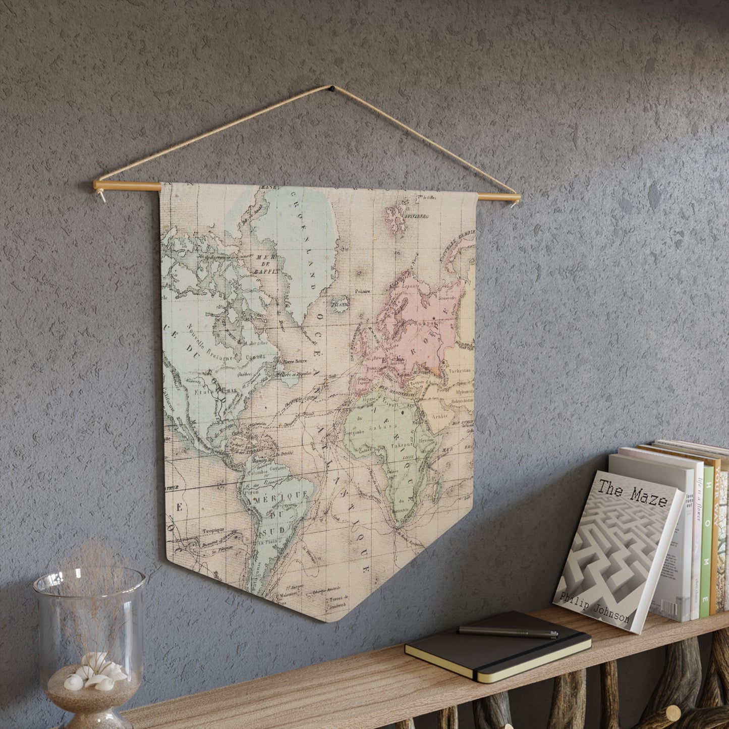 Vintage map pennant