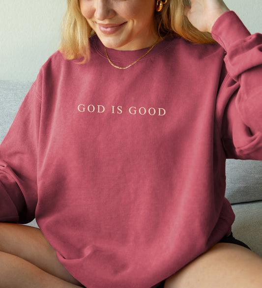GOD IS GOOD | Comfort Colors lightweight crewneck