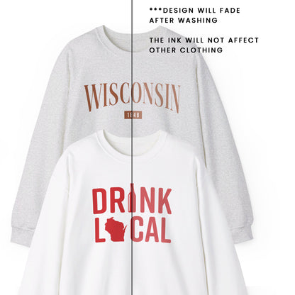 Drink Local, Wisconsin | 50/50 crewneck