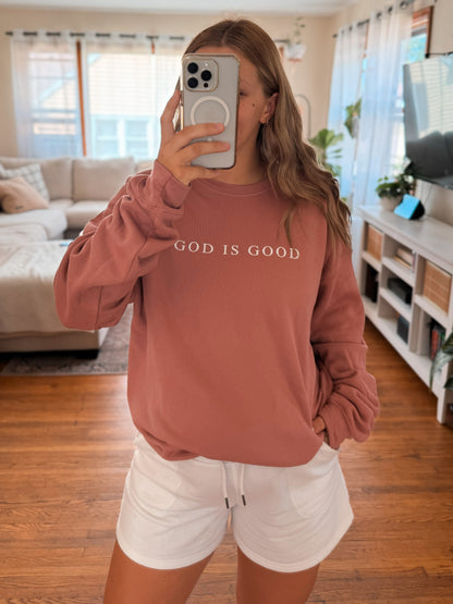 GOD IS GOOD | sponge fleece crewneck