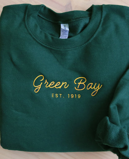 Embroidered Green Bay | 50/50 crewneck