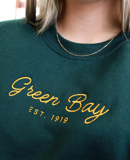 Embroidered Green Bay | 50/50 crewneck