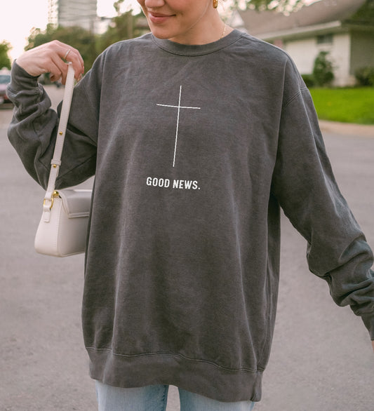 GOOD NEWS | Comfort Colors crewneck