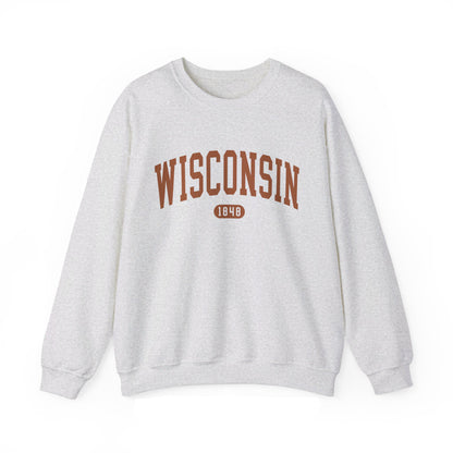 Wisconsin Varsity, brown  | 50/50 crewneck