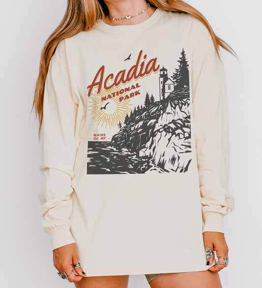 Acadia National Park | Comfort Colors long sleeve