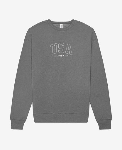 Embroidered USA crewneck