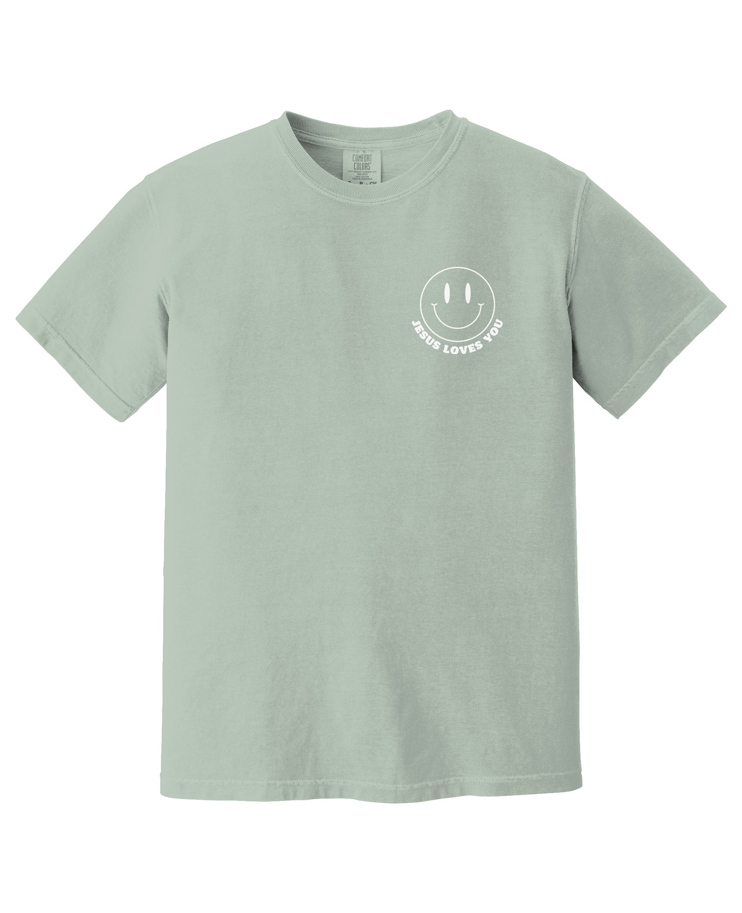 JESUS LOVES YOU smiley | Comfort Colors tee