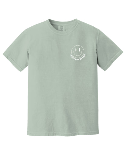 JESUS LOVES YOU smiley | Comfort Colors tee