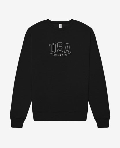 Embroidered USA crewneck