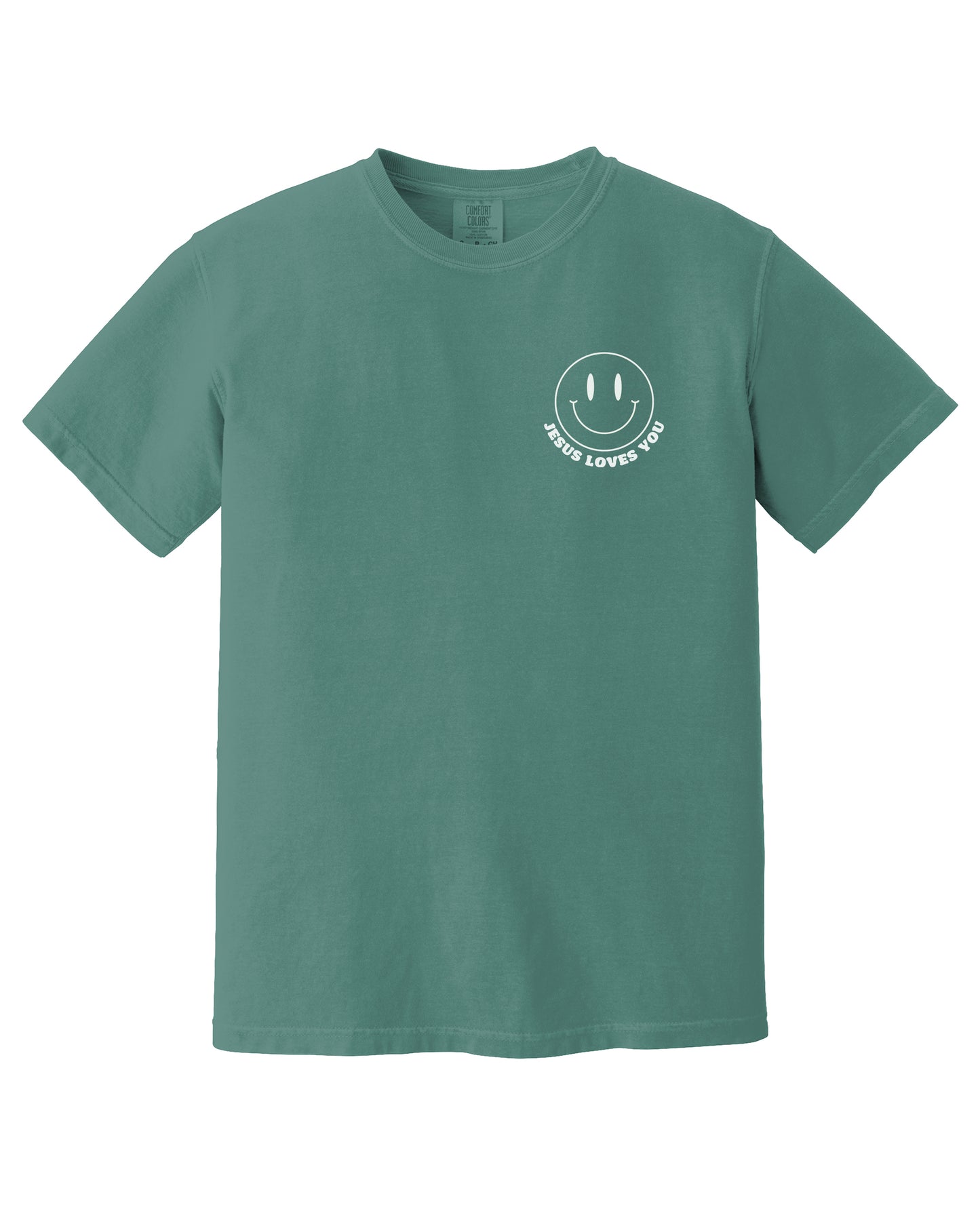 JESUS LOVES YOU smiley | Comfort Colors tee