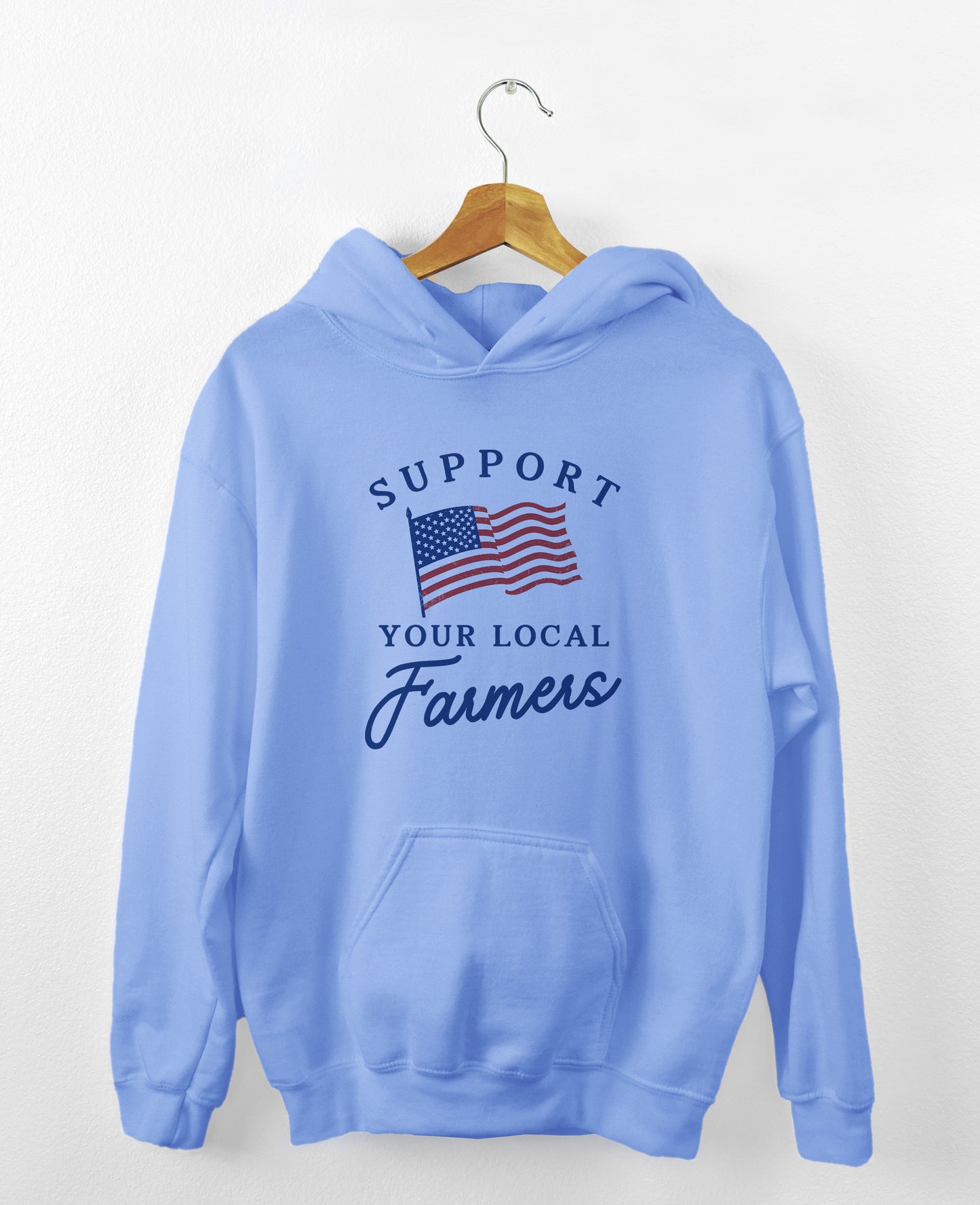 Support your local farmers flag hoodie