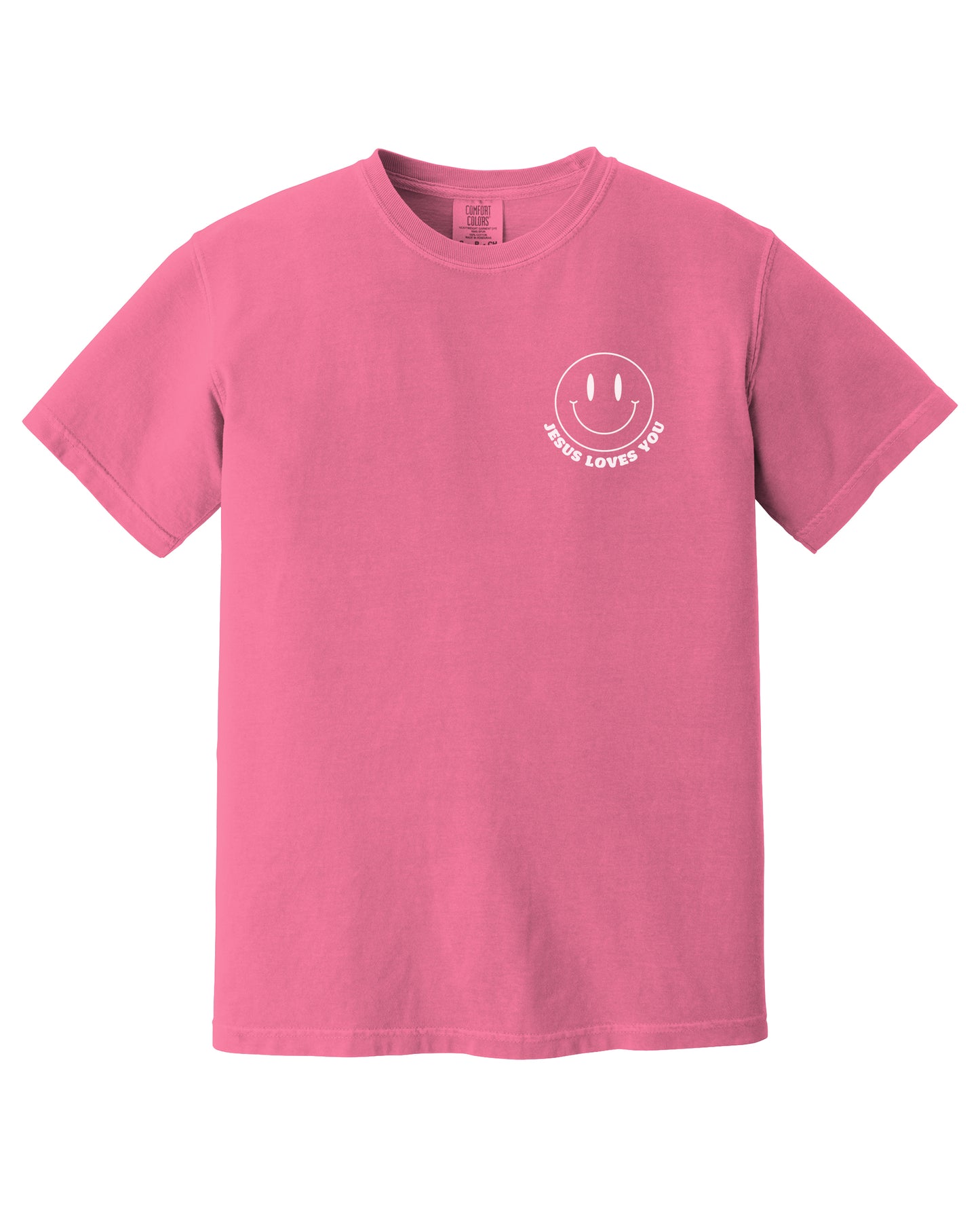 JESUS LOVES YOU smiley | Comfort Colors tee