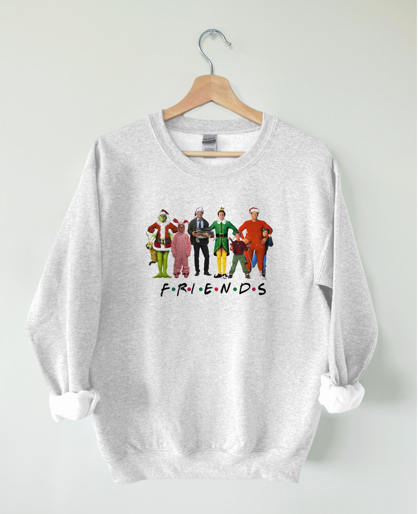 FRIENDS Christmas characters crewneck