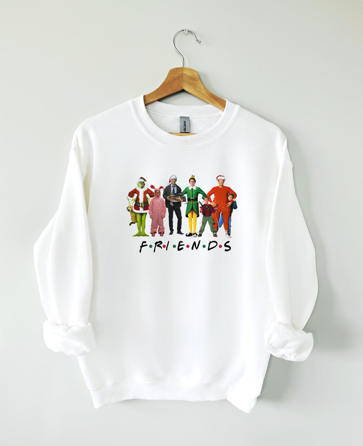 FRIENDS Christmas characters crewneck