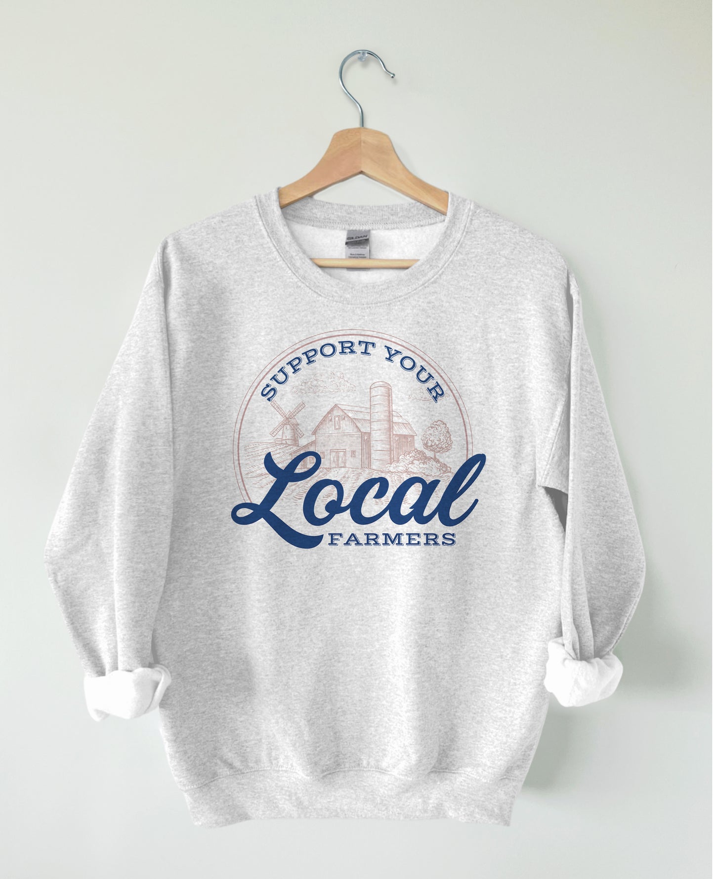 Support your local farmers crewneck