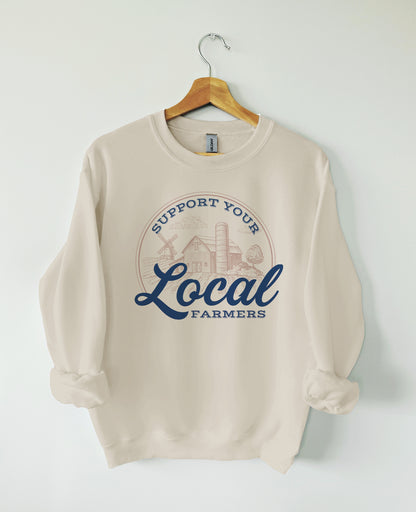 Support your local farmers crewneck