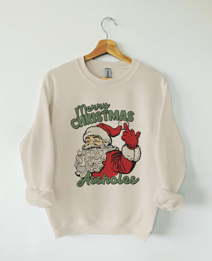 Merry Christmas Assholes crewneck