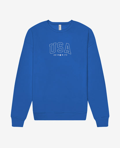 Embroidered USA crewneck