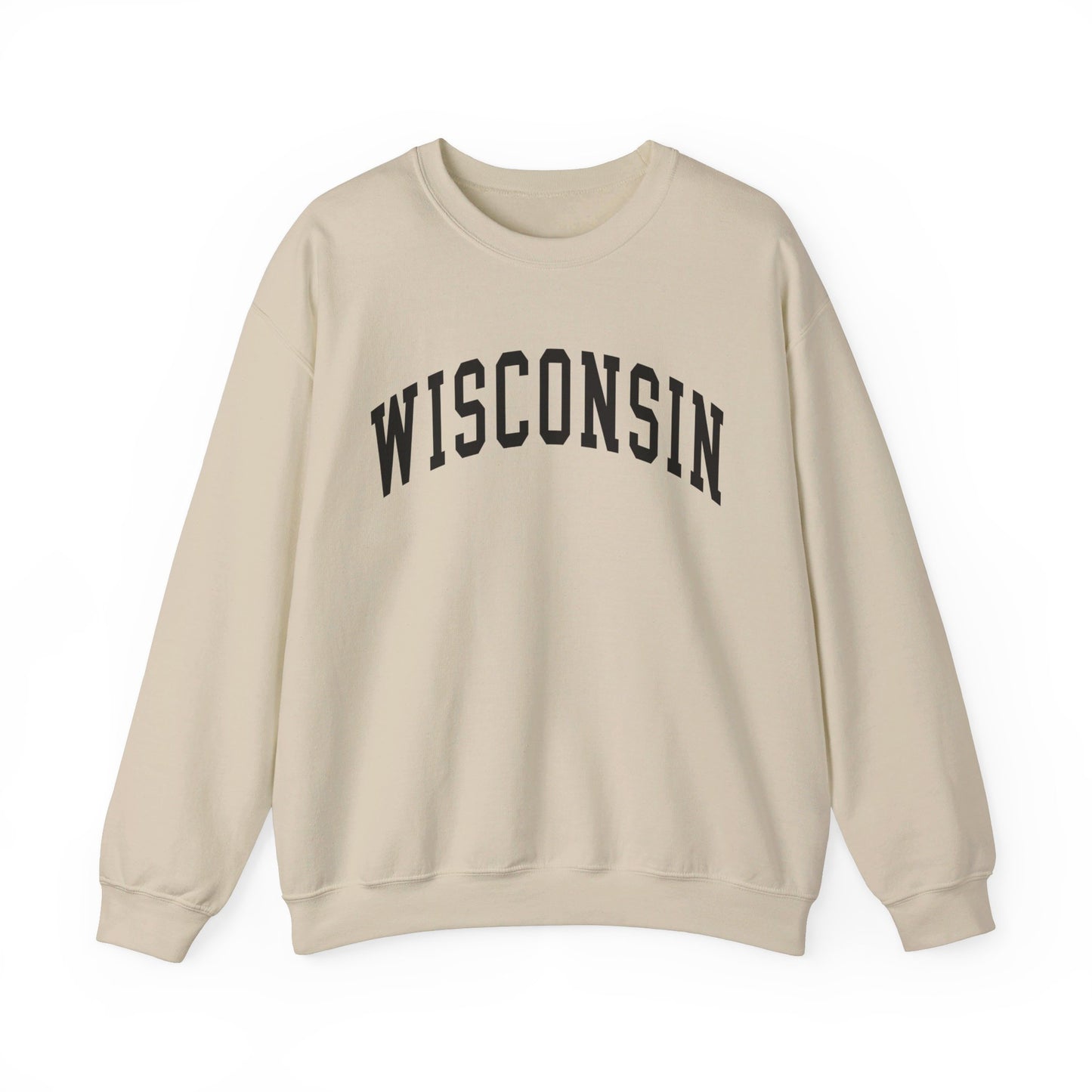 Tan Wisconsin Varsity | 50/50 crewneck