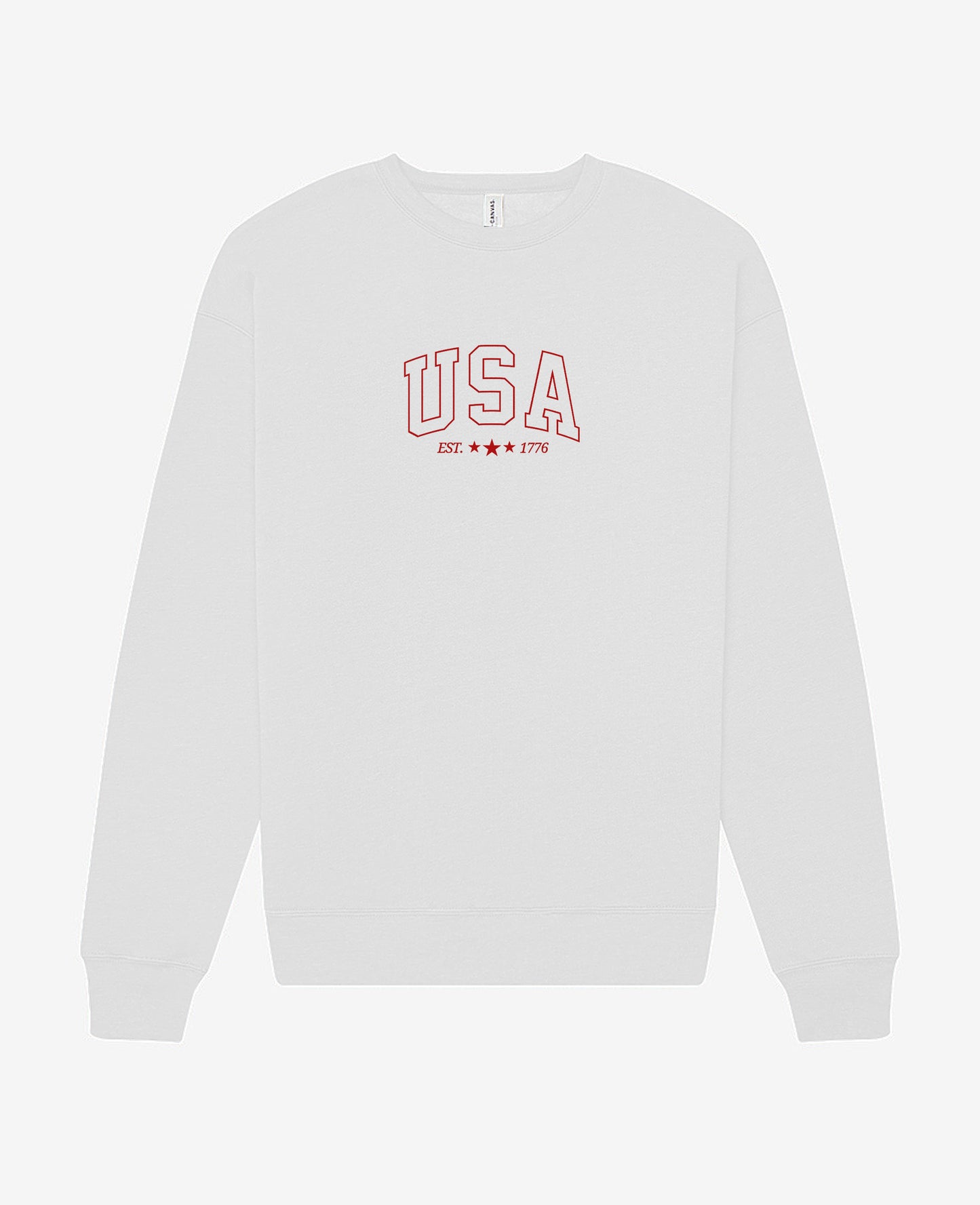 Embroidered USA crewneck