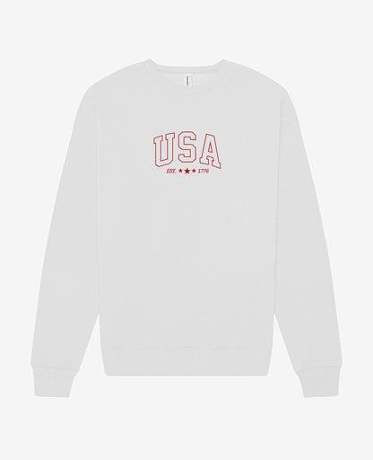 Embroidered USA crewneck